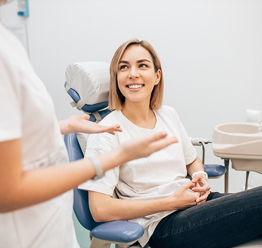 Patient in the dentist’s chair